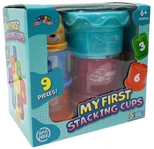 Toddlers First 9 Piece Stacking Cups Toy