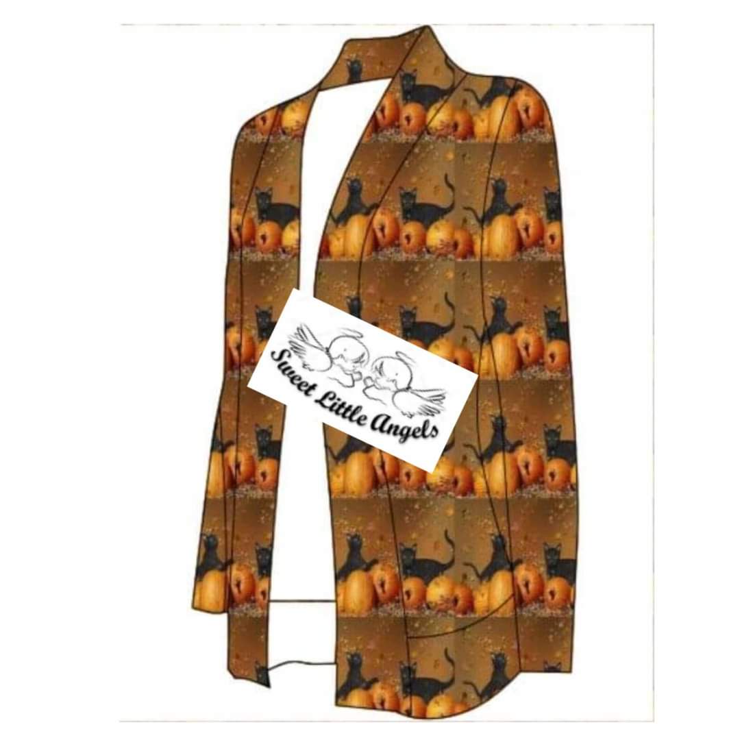 Black cat cardigan