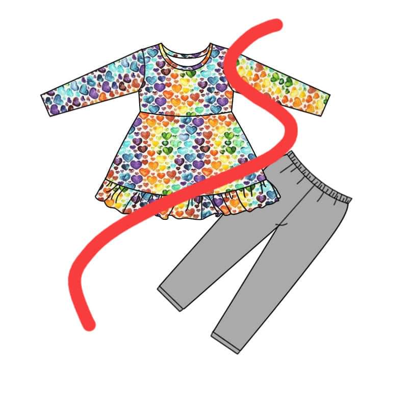 Rainbow heart outfit