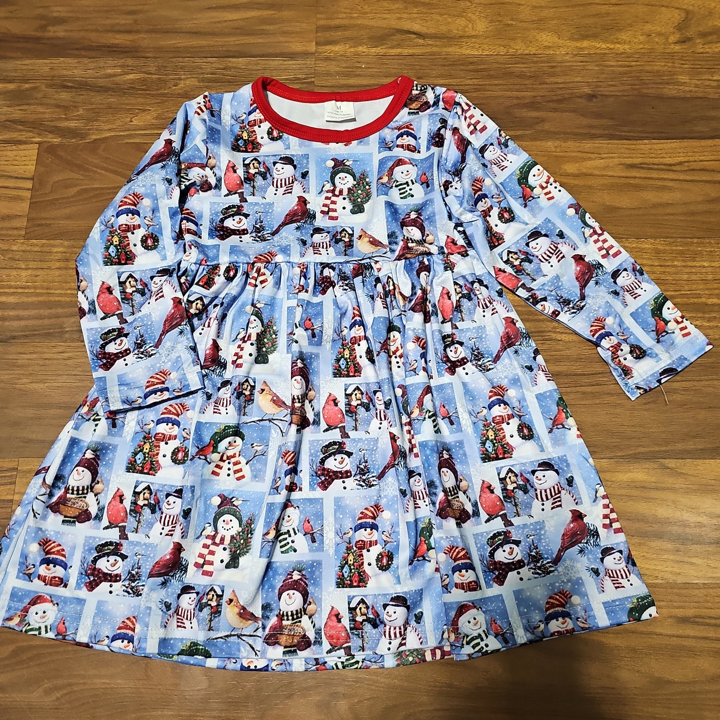 Blue Snowmen Dress