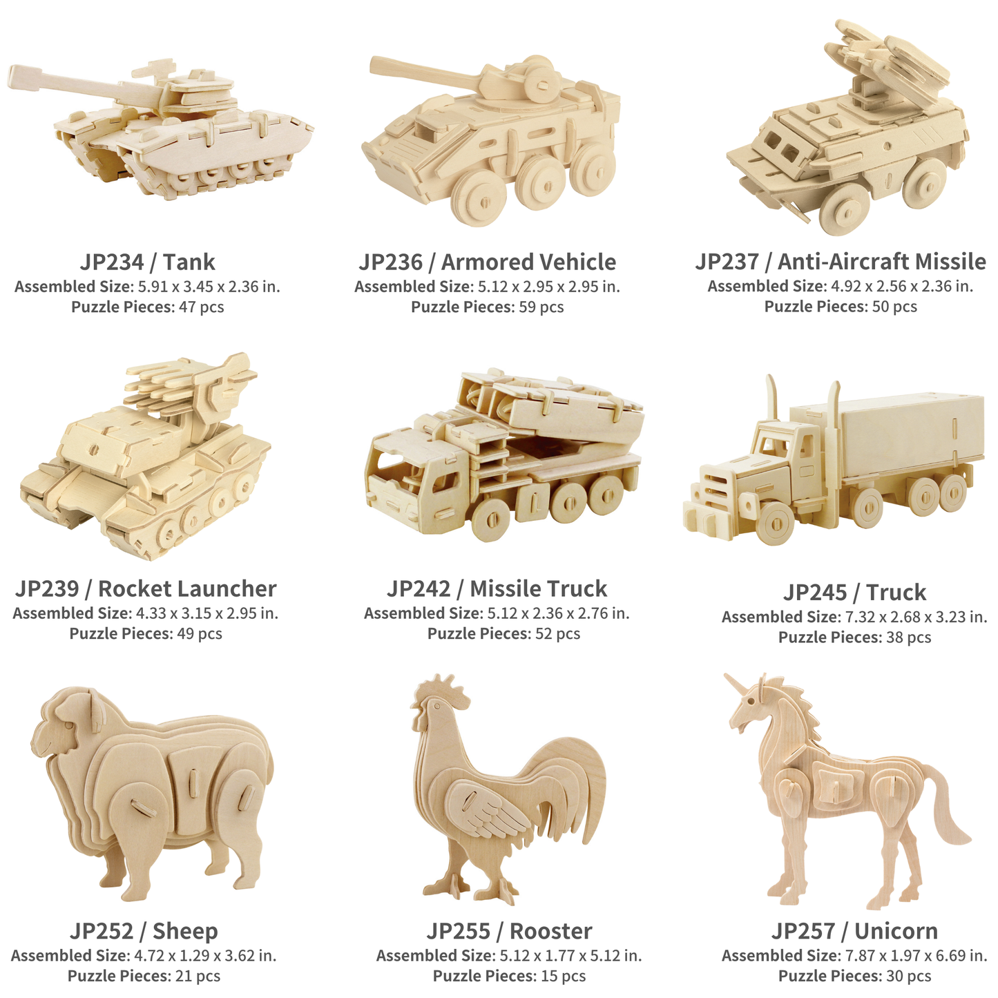 3D Wooden Puzzles: Horse