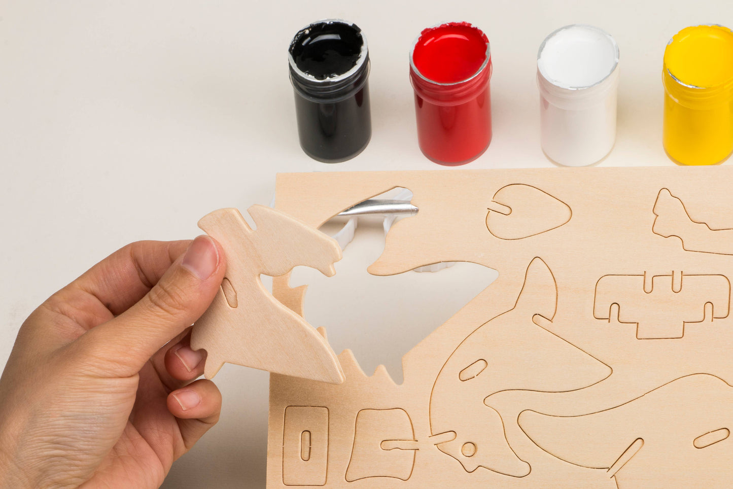 3D Wooden Puzzle with Paint Kit: Unicorn