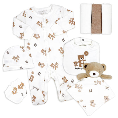 Neutral 8 Piece Hanging Gift Set: Bear