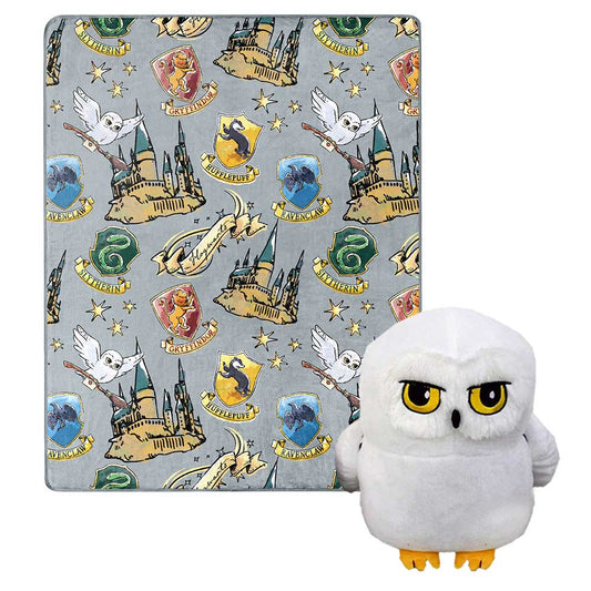 Harry Potter Hedwig Magic Hugger & Silk Touch Throw Set