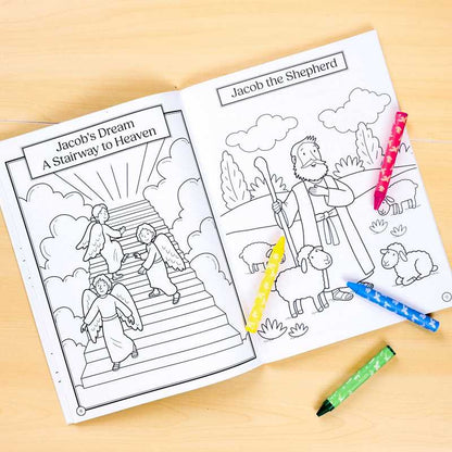 My First Bible Stories Coloring & Activity Book with 4 Crayons and 50+ Stickers by Editors of Silver Dolphin Books