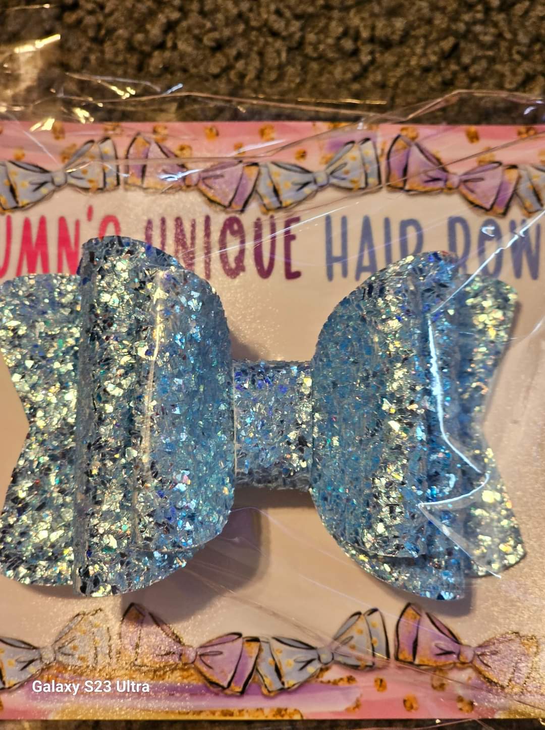 3.5inch blue glitter