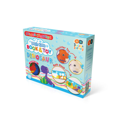 Color Changing Bath Time Book and Toy Set - Dinosaur