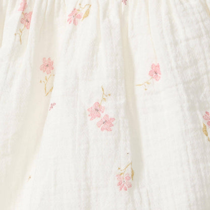 Floral Muslin Baby Girl Romper
