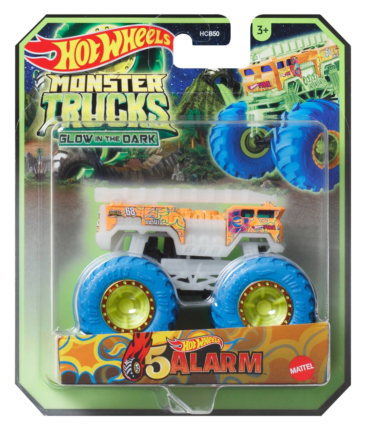 Mattel Hot Wheels Glow In The Dark Monster Trucks