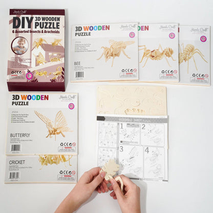 3D Wooden Puzzle Bundle Pack: Insects & Arachnids