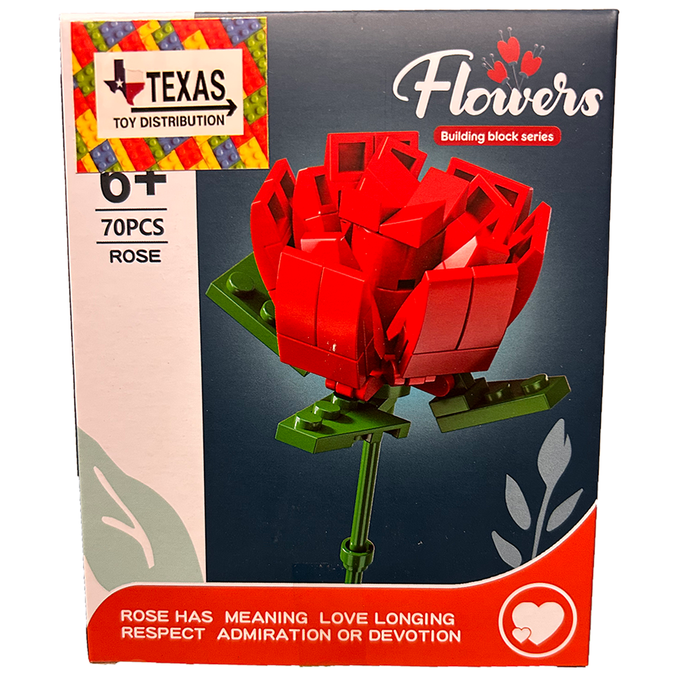 Flowers Building Brick Display Set, x3 of each Style