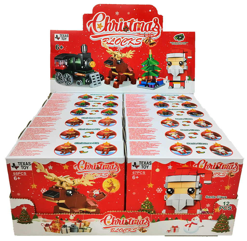 Christmas Blocks Display Set, Stocking Stuffer Brick Kits