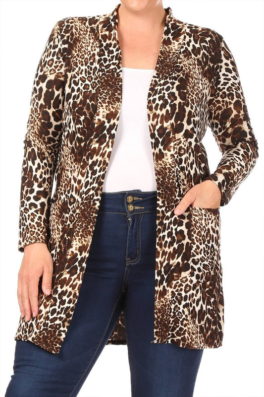 Animal Print Cardigan