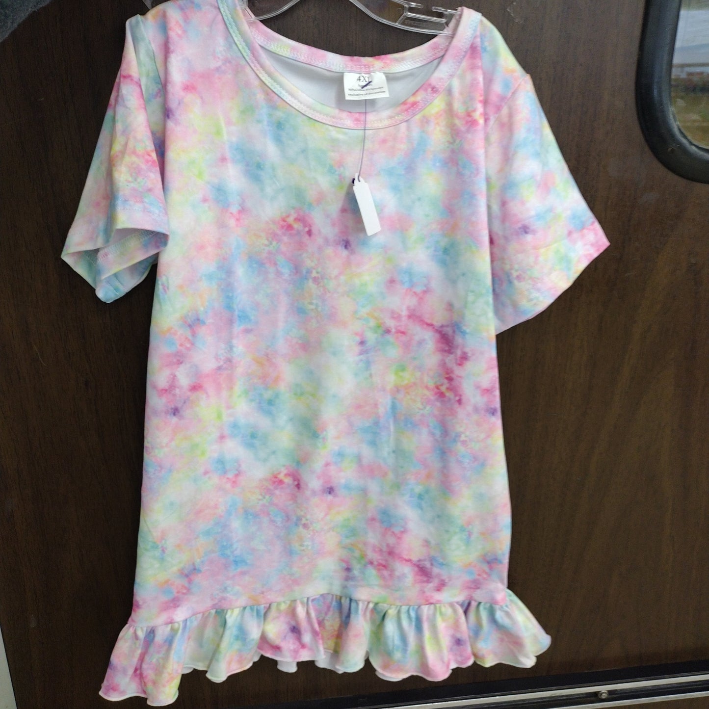 Watercolor ruffle top