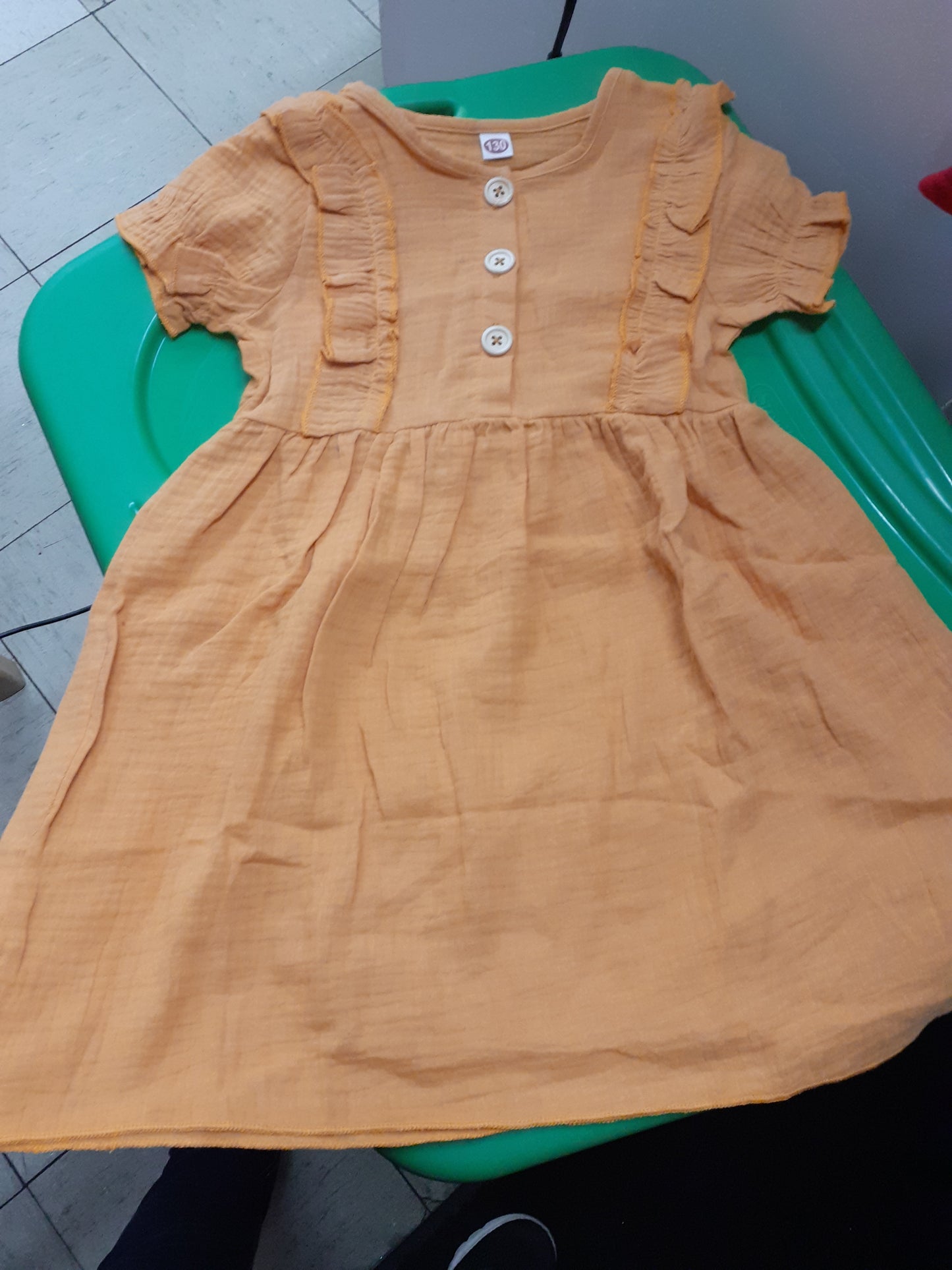 Muslin Short Sleeve Dress