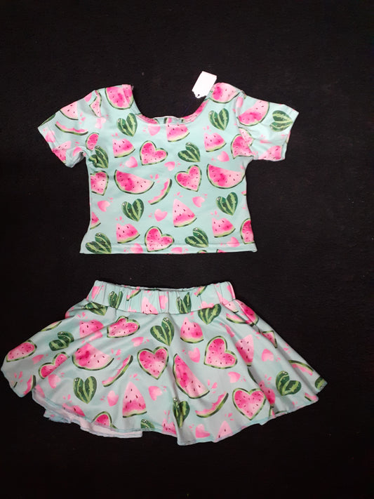 Watermelon Crop Skort Outfit