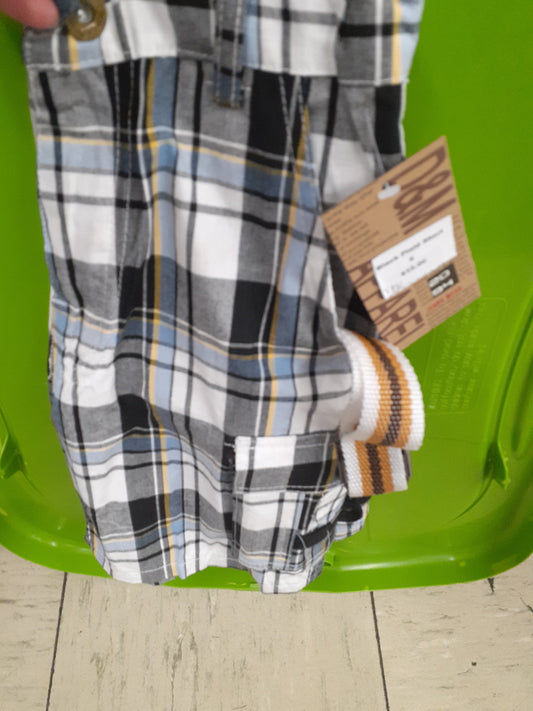 Black Checkered Shorts