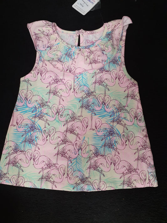 Flamingo Ruffle Tank