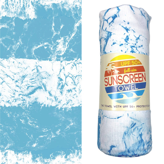 Full Size UPF 50+ Sunscreen Towel (Blue Sky)