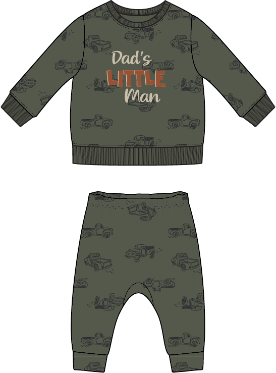 Boys 2pc Jogger Set-Dad’s Little Man