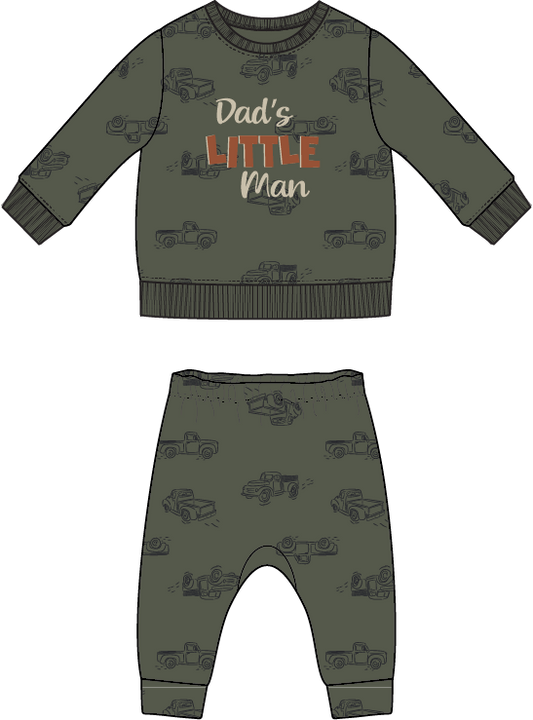 Boys 2pc Jogger Set-Dad’s Little Man