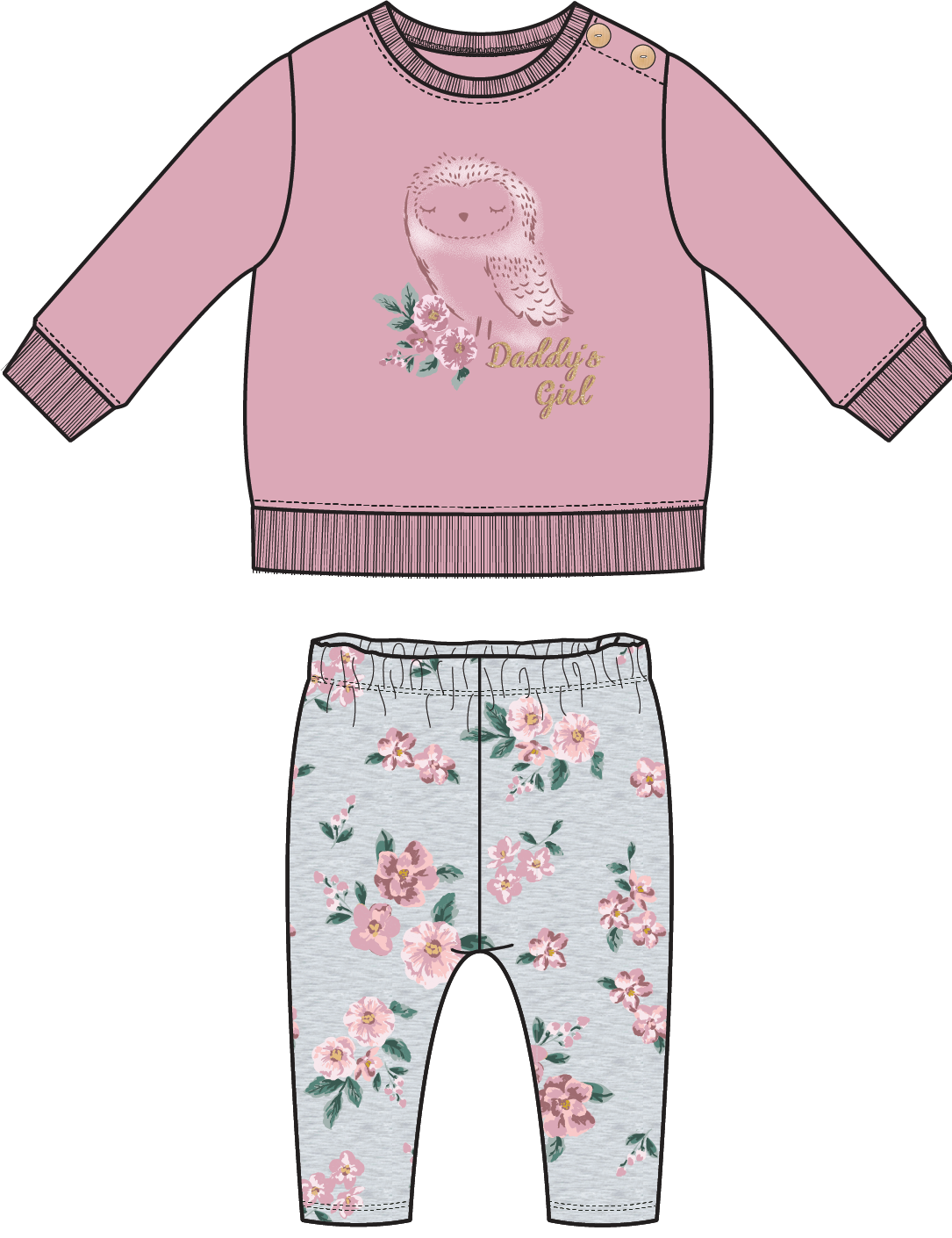 Girls 2pc Jogger Set -Daddy’s Girl