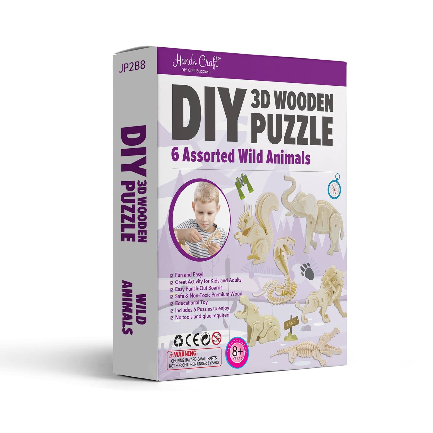 3D Wooden Puzzle Bundle Pack: Wild Animals