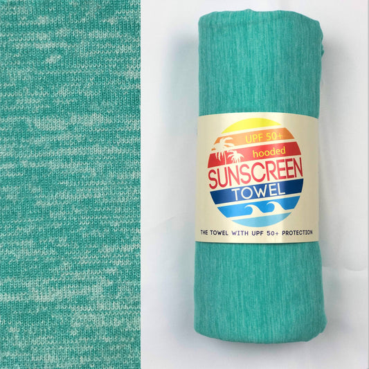Hooded UPF 50+ Sunscreen Towel (Mint Heather)