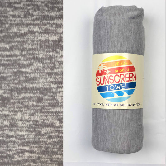 Hooded UPF 50+ Sunscreen Towel (Gray Heather)