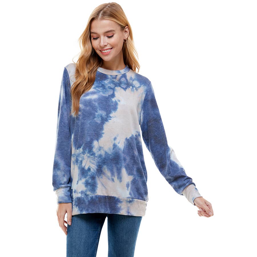 Blue Tie Dye Boy Friend Tunic