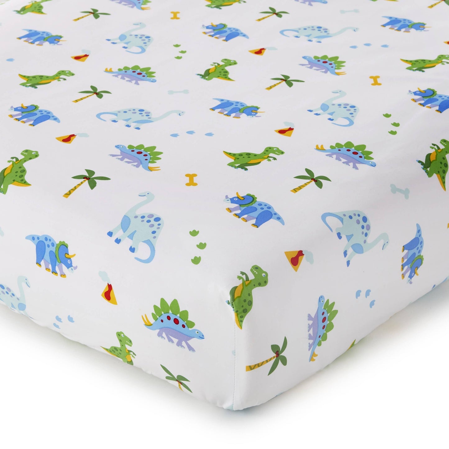 Dinosaur Land Cotton Fitted Crib Sheet