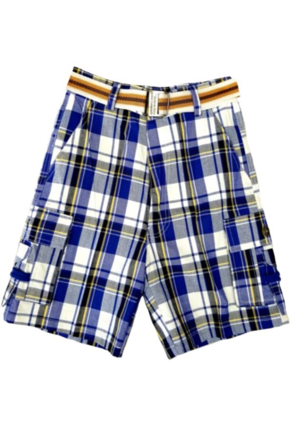 Blue Checked Shorts