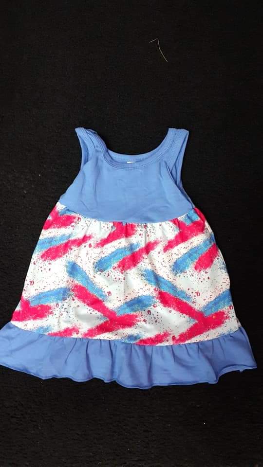 RWB Brush Strokes Tank Dress