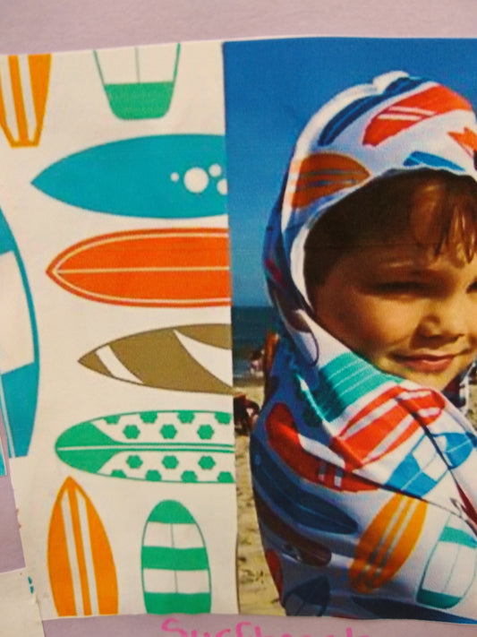 Hooded UPF50+ Sunscreen Towels Surfboards
