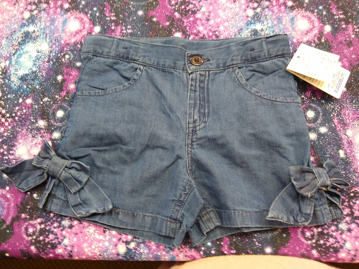 Denim Bow Shorts