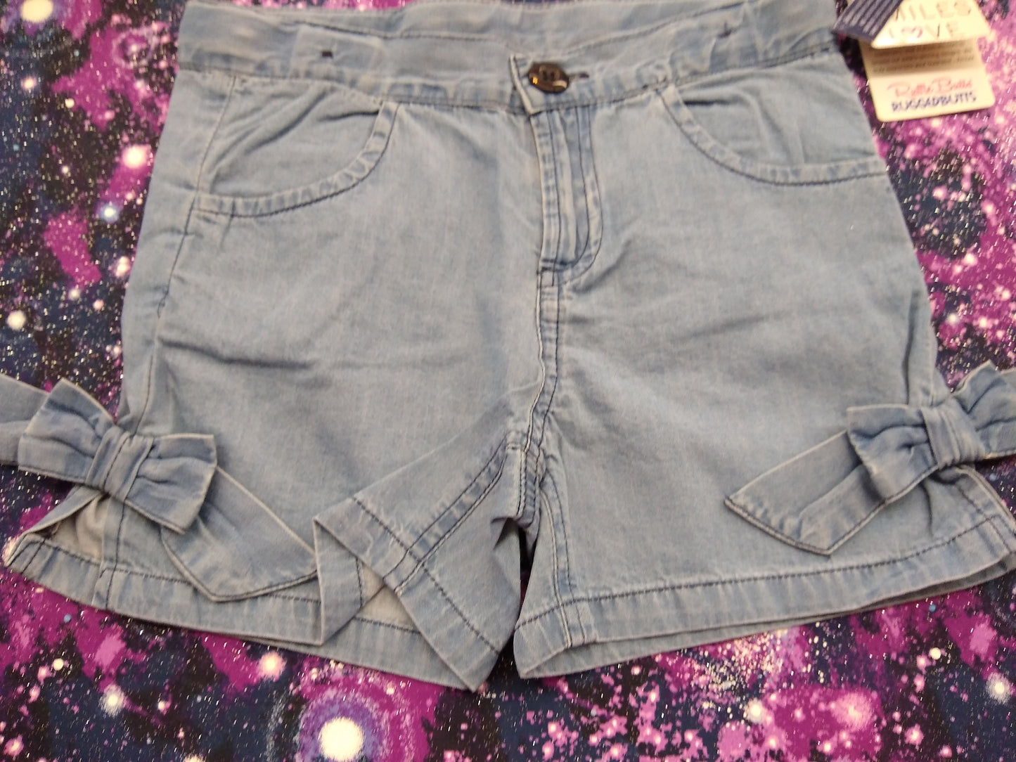 Denim Bow Shorts