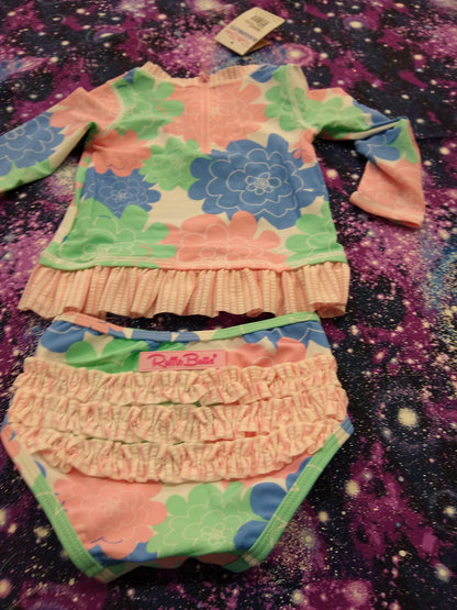 Long Sleeve Pastel Flowers Suit