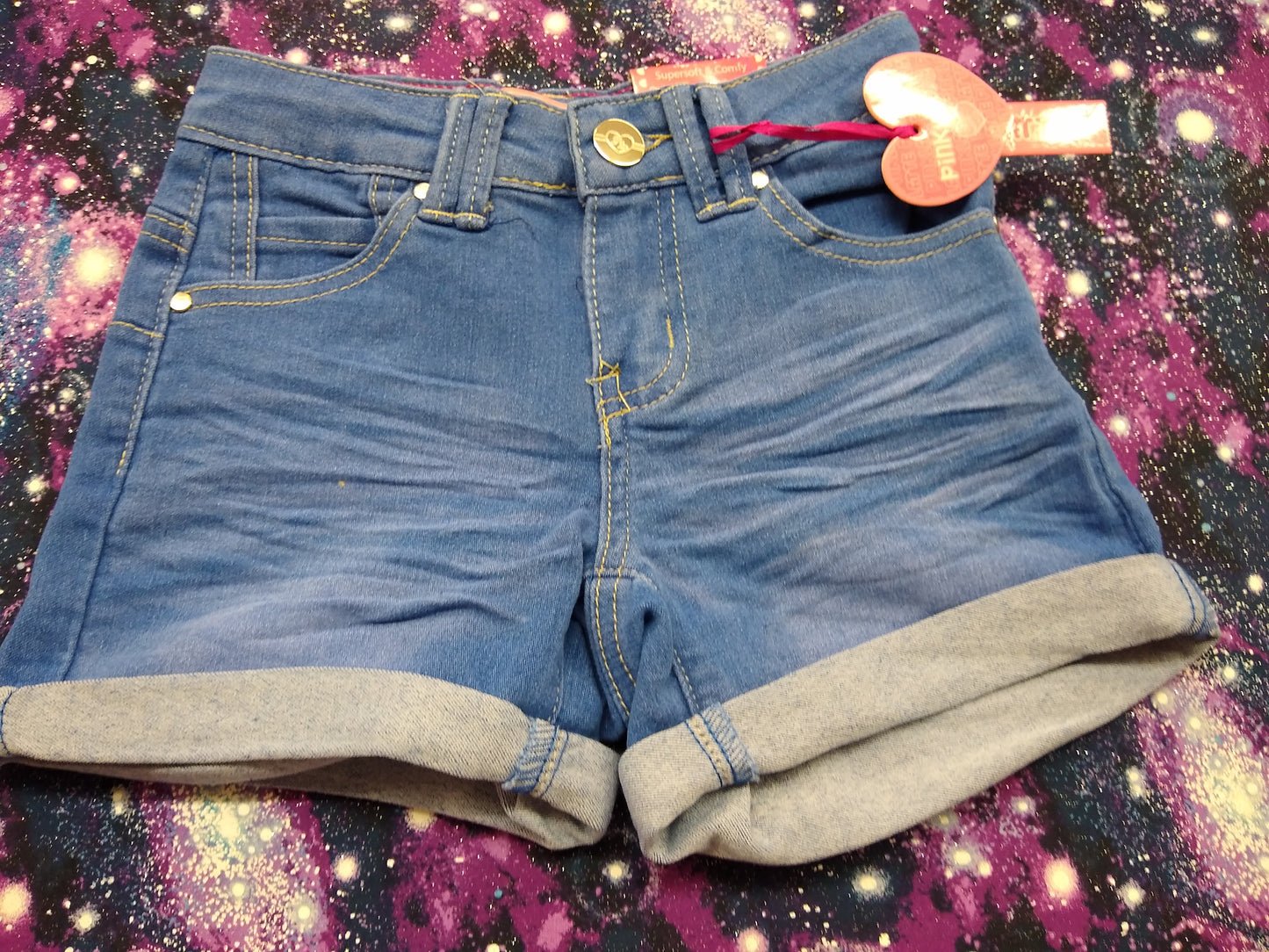 Mid Length Denim Shorts A