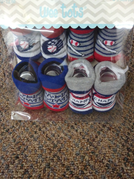 4 pair baby boy sock assortment