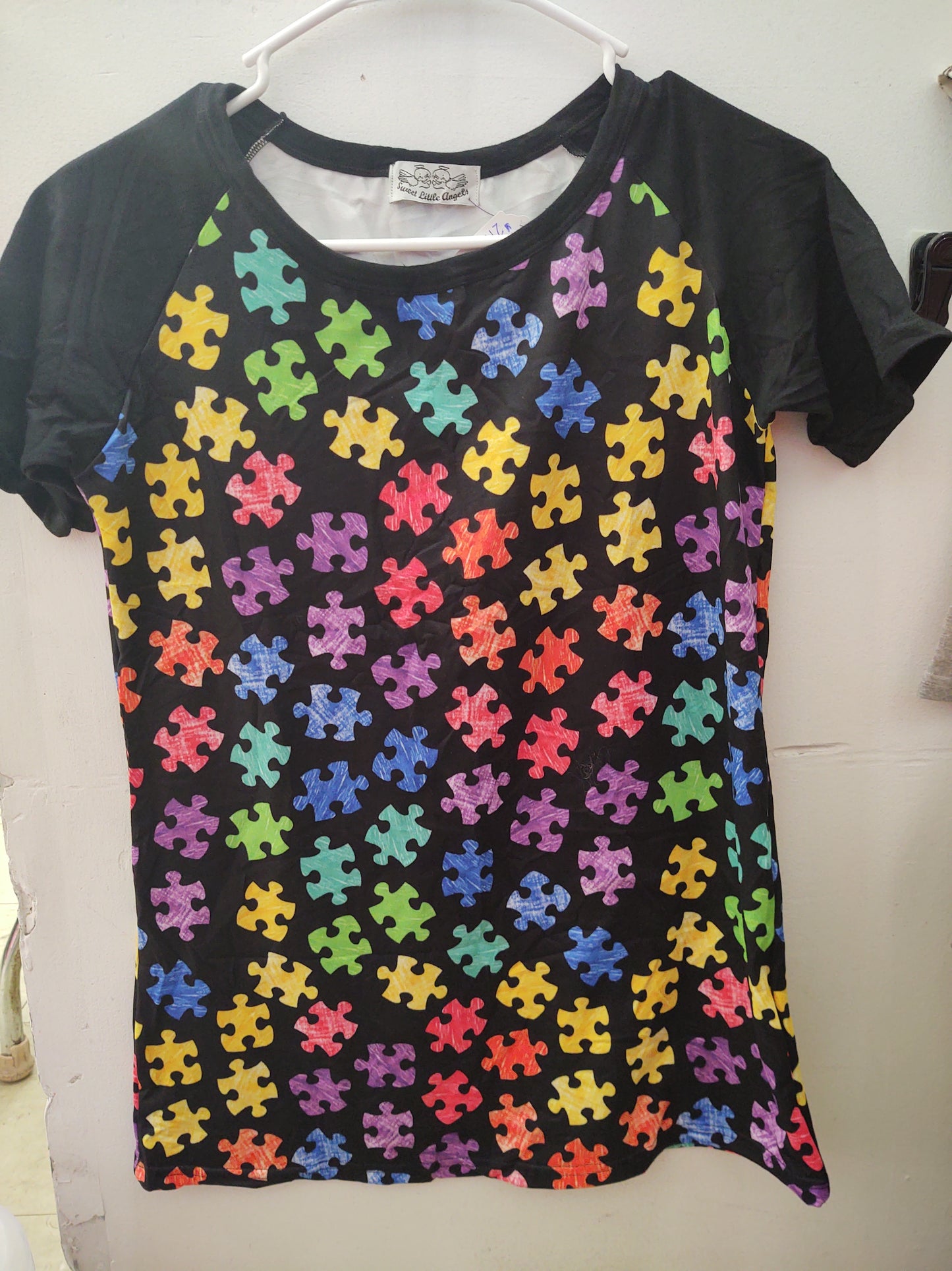 Autisim Puzzle Piece Adult Tops