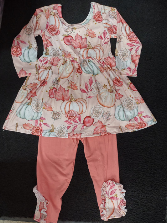 Pink Pumpkin Ruffle Outfit