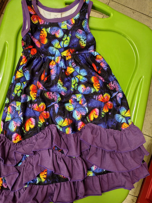 Rainbow Butterfly maxi dress (Floor Length)