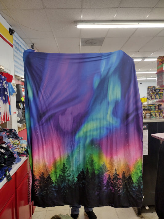 Rainbow Tree Adult Minky Blanket