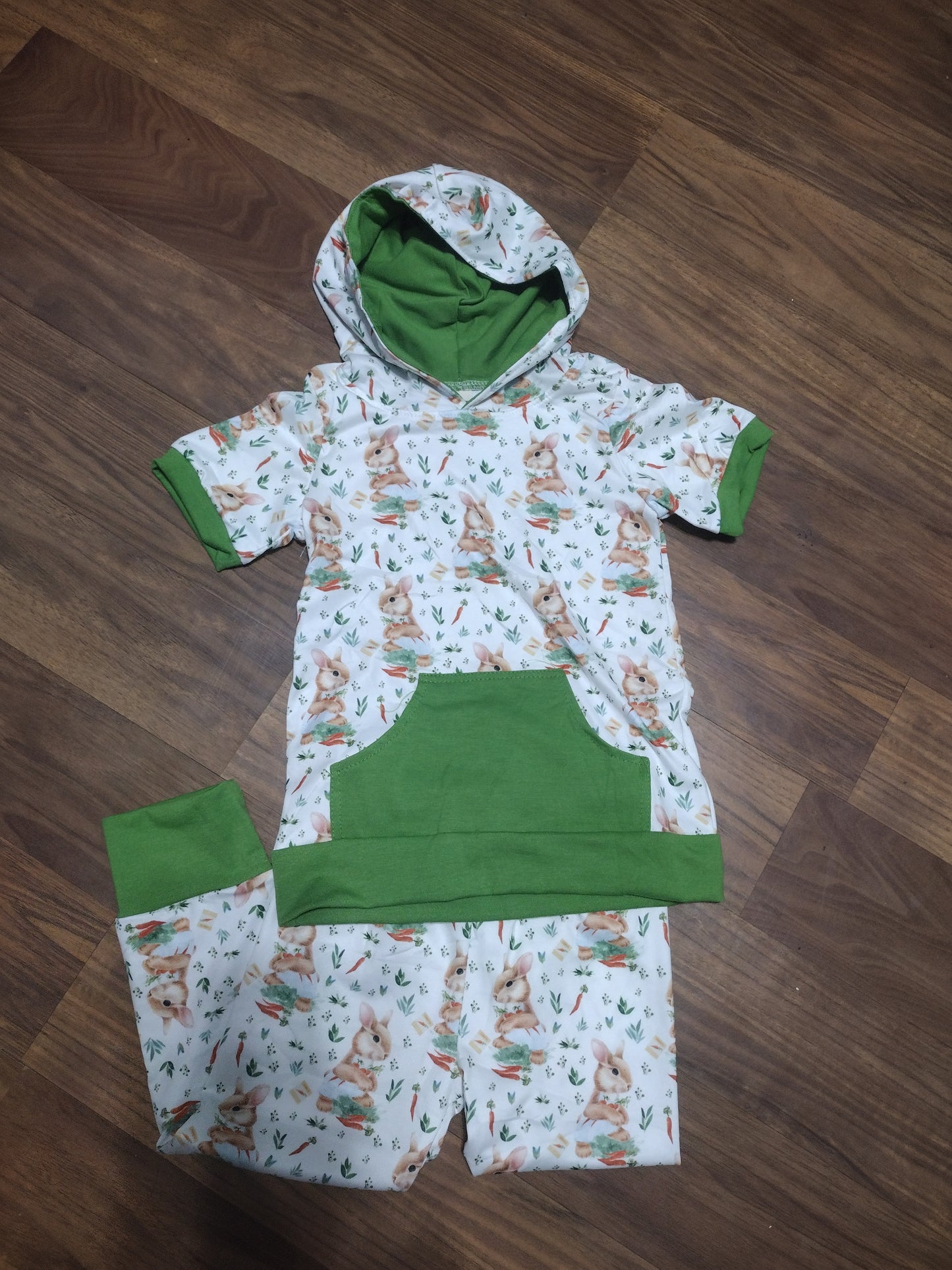 Green Bunny Hooded outfit