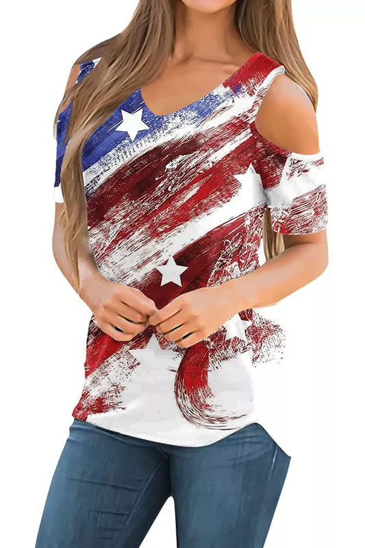 Paint Stripe Flag CS Ladies Top