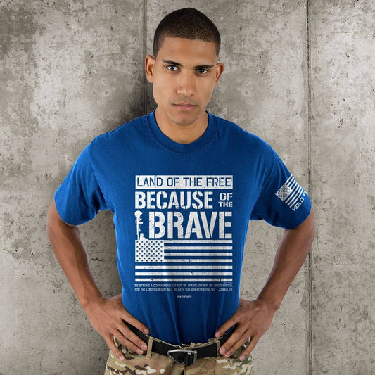 Hold Fast Men's Because Of The Brave Tee Shirt small