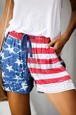Ladies American Flag Lounge Shorts