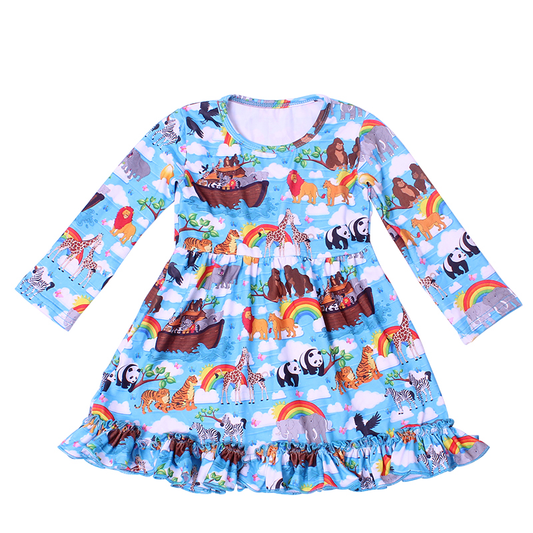 Noah Ark LS Twirl Dress