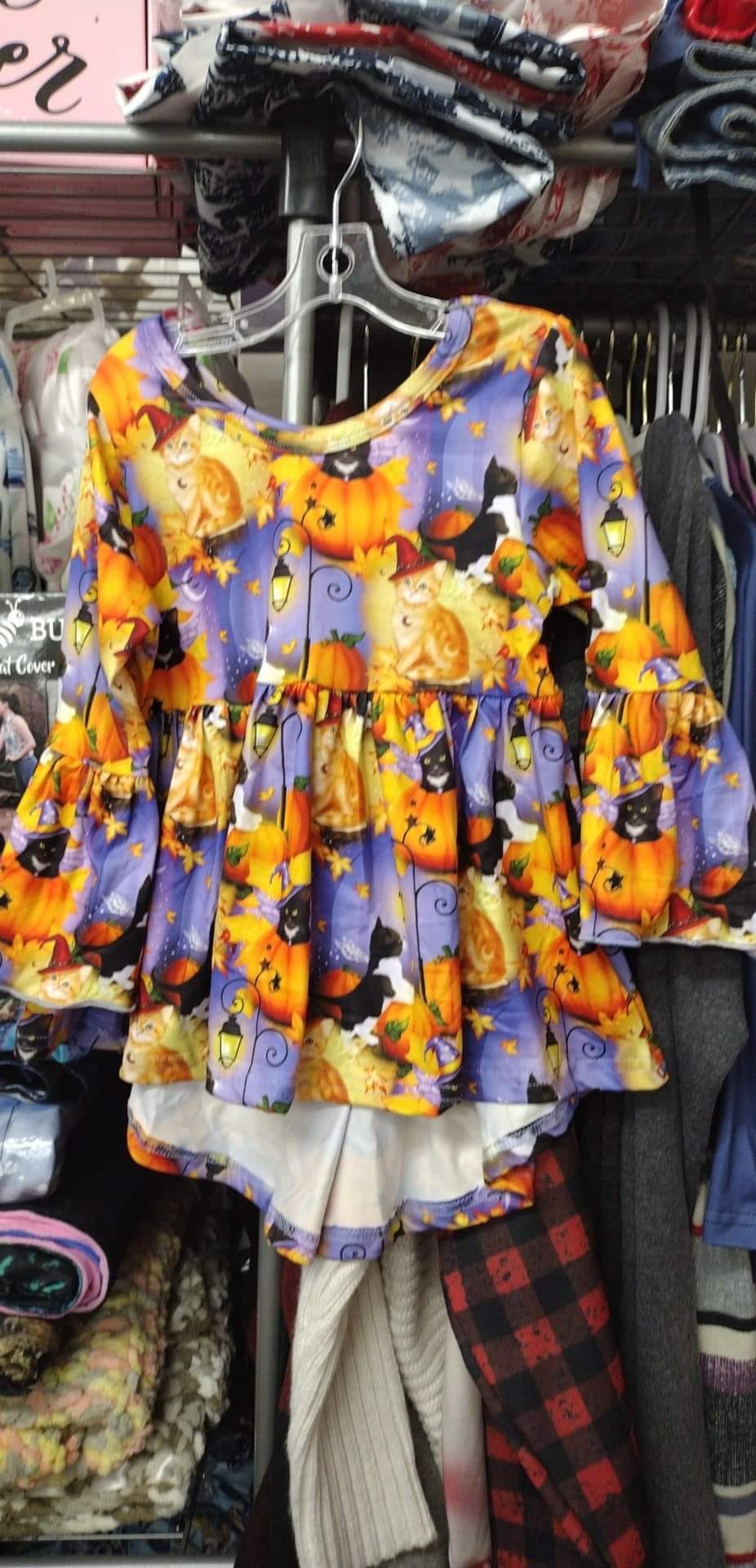 Pumpkin Cat Skirted Shirt